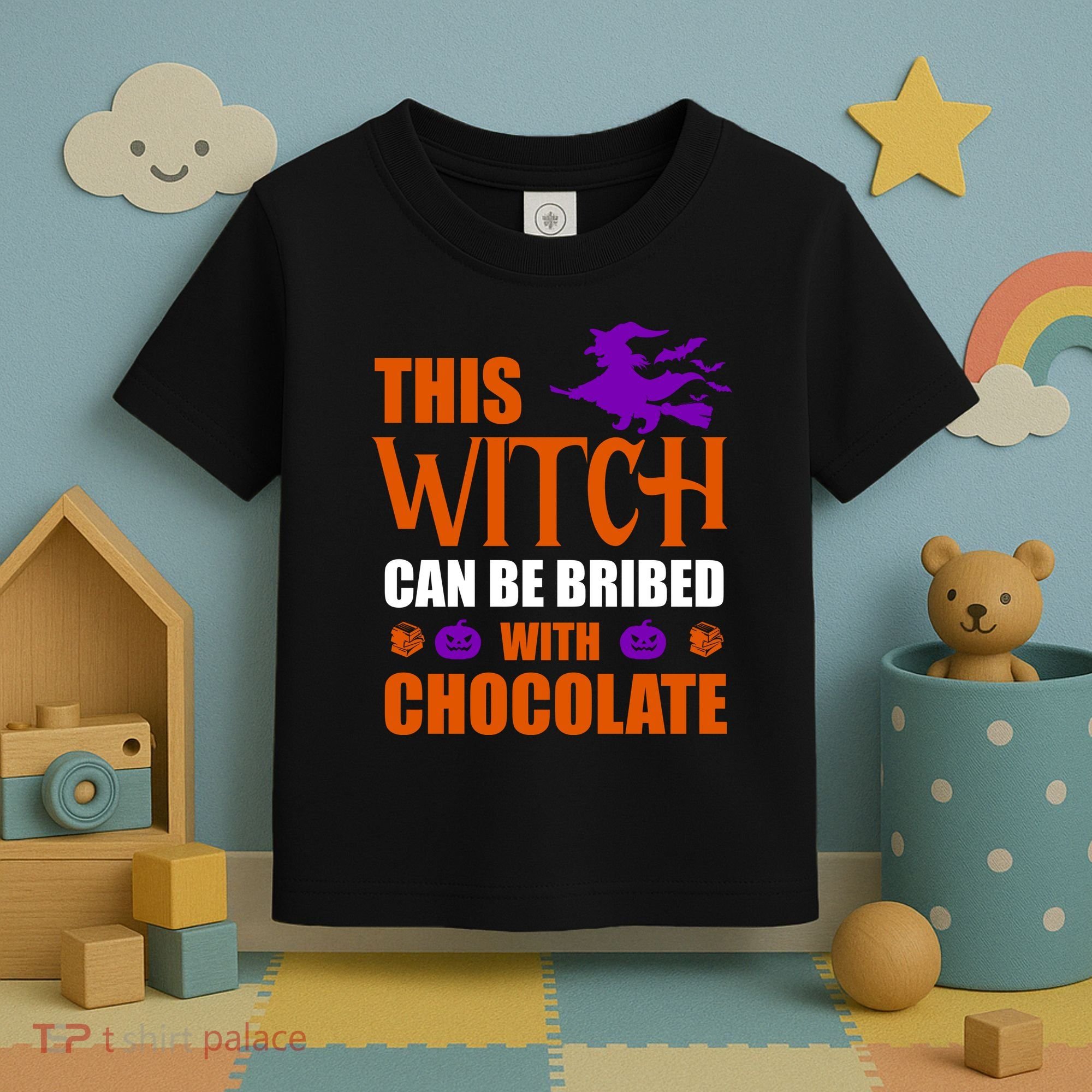This Witch Can Be Bribed With Chocolate Toddler T-Shirt