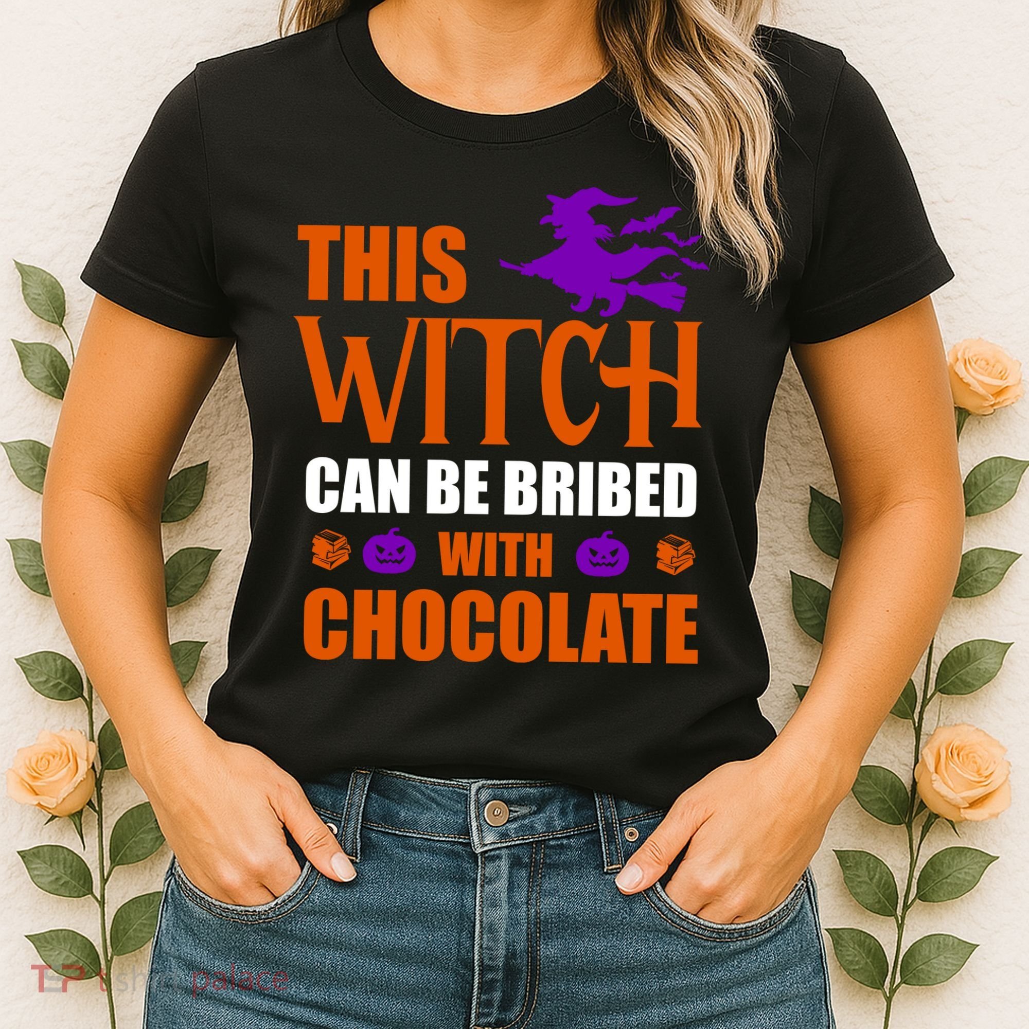 This Witch Can Be Bribed With Chocolate Women's T-Shirt