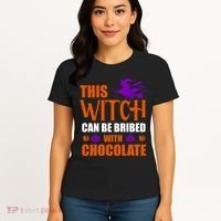 This Witch Can Be Bribed With Chocolate Women's T-Shirt thumb 4