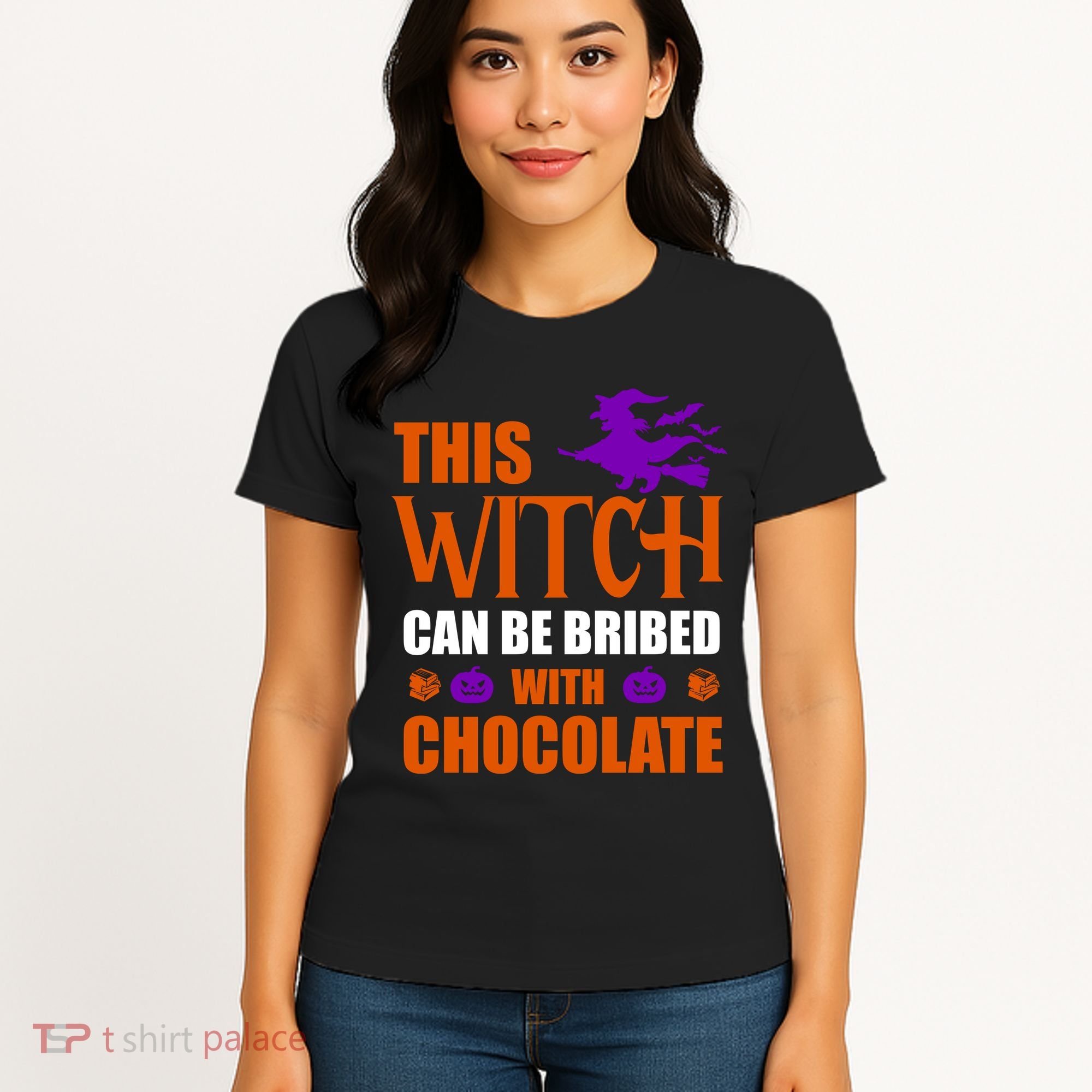 This Witch Can Be Bribed With Chocolate Women's T-Shirt