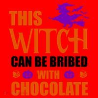 This Witch Can Be Bribed With Chocolate Santa Hat thumb 1