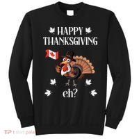 Turkey With Canada Flag Happy Thanksgiving Day Canadian Sweatshirt thumb 0