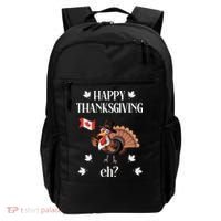 Turkey With Canada Flag Happy Thanksgiving Day Canadian Backpack thumb 0