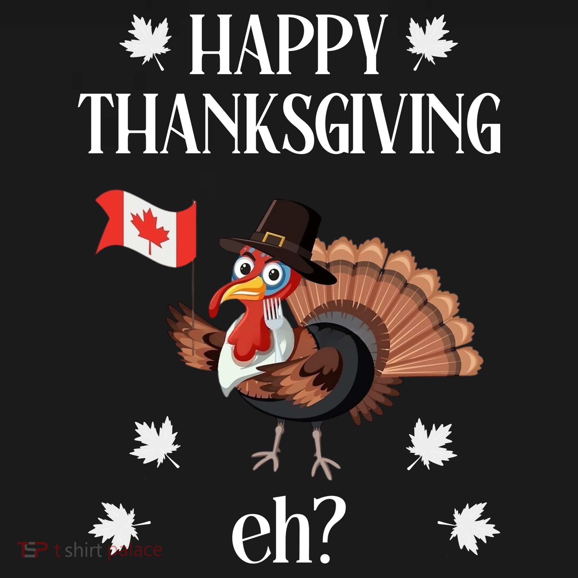 Turkey With Canada Flag Happy Thanksgiving Day Canadian Women's Hoodie