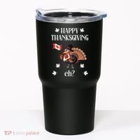Turkey With Canada Flag Happy Thanksgiving Day Canadian Tumbler thumb 0