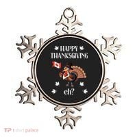 Turkey With Canada Flag Happy Thanksgiving Day Canadian Ornament thumb 0