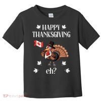 Turkey With Canada Flag Happy Thanksgiving Day Canadian Toddler T-Shirt thumb 0