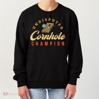 Tournament Win Cornhole Champion Corn Hole Champ Toss Game Women's Sweatshirt thumb 0