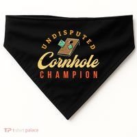 Tournament Win Cornhole Champion Corn Hole Champ Toss Game USA-Made Doggie Bandana thumb 0