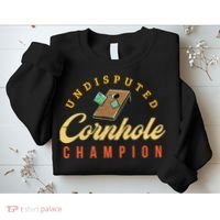 Tournament Win Cornhole Champion Corn Hole Champ Toss Game Sweatshirt thumb 2