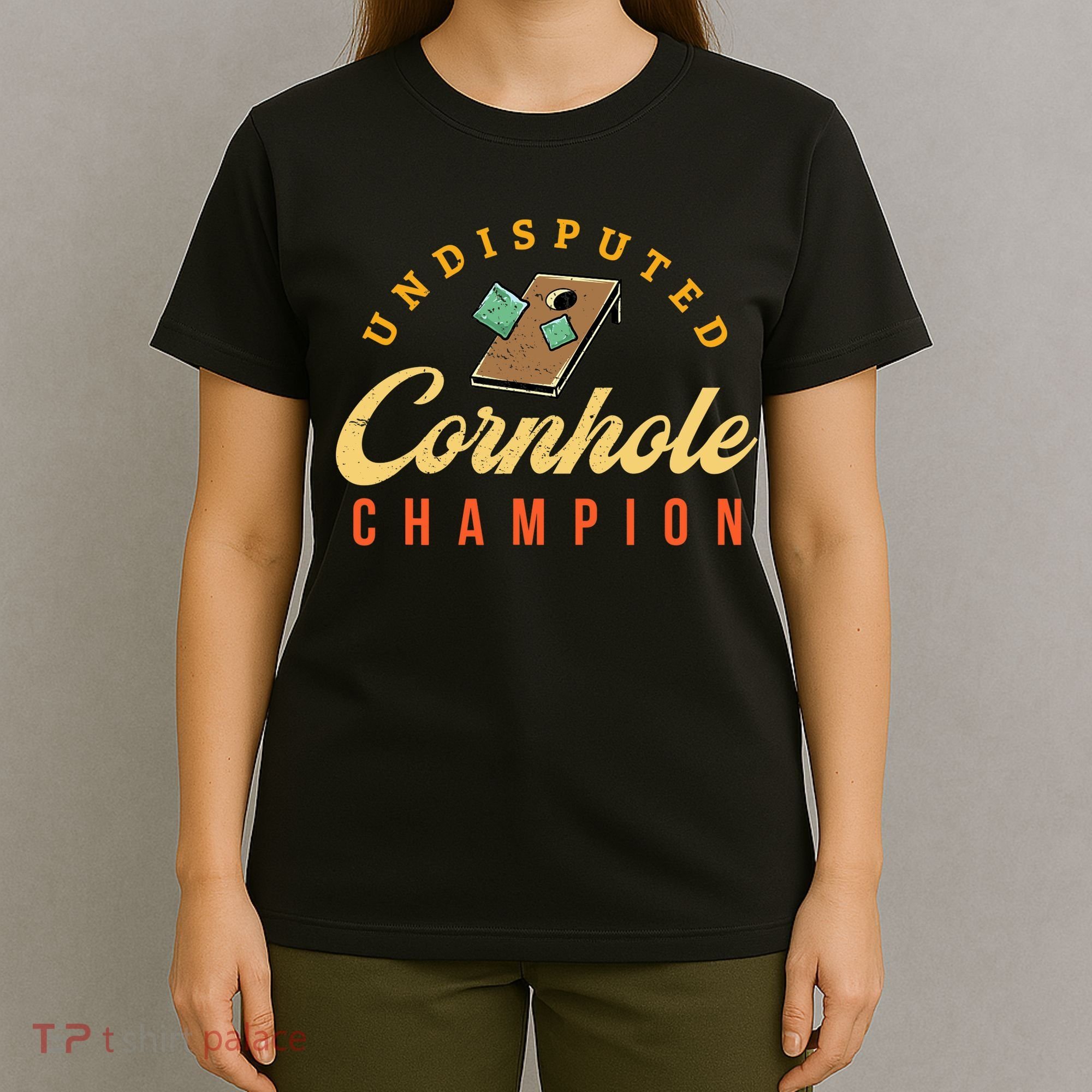 Tournament Win Cornhole Champion Corn Hole Champ Toss Game T-Shirt