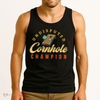 Tournament Win Cornhole Champion Corn Hole Champ Toss Game Tank Top thumb 3