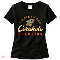 Tournament Win Cornhole Champion Corn Hole Champ Toss Game Women's T-Shirt thumb 0