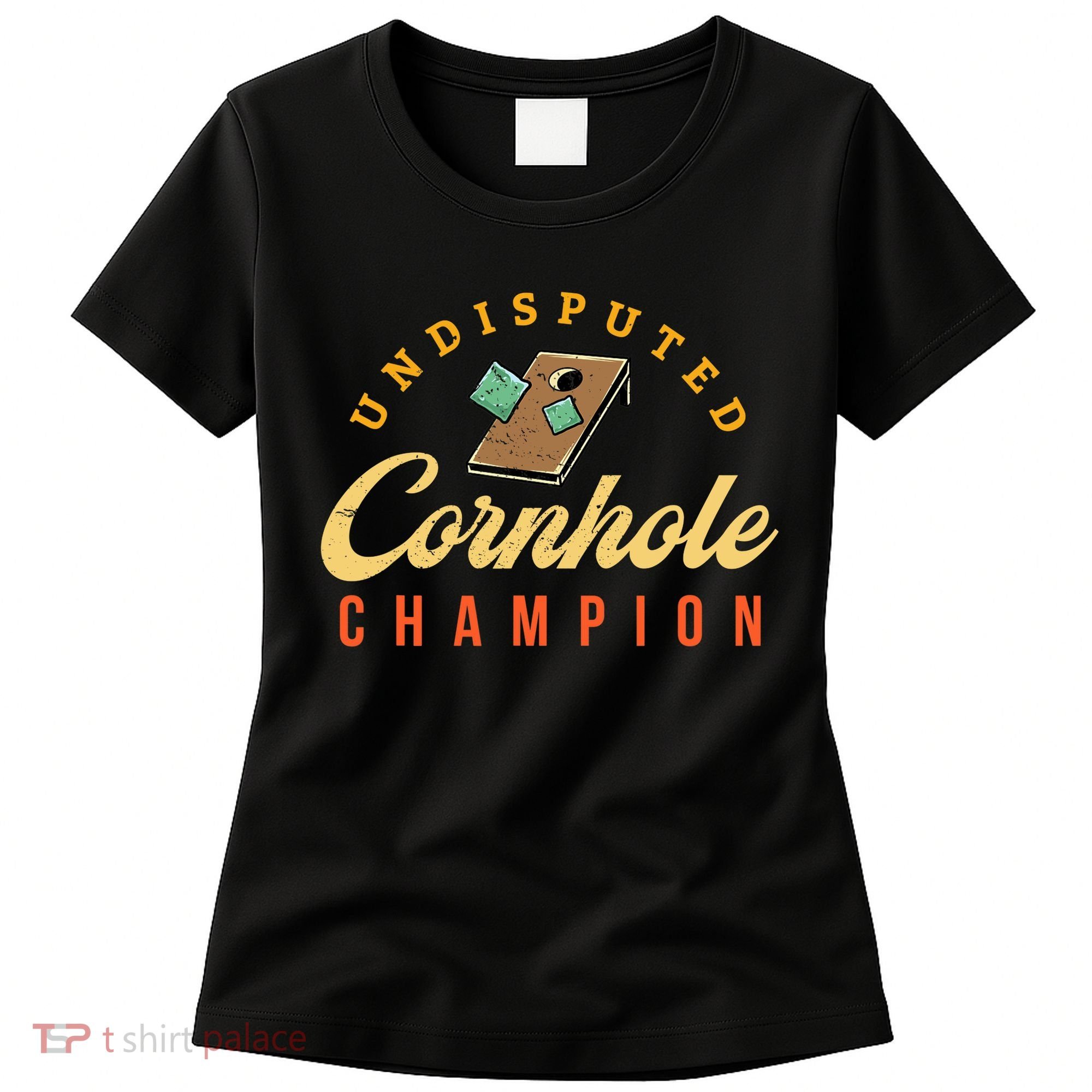 Tournament Win Cornhole Champion Corn Hole Champ Toss Game Women's T-Shirt
