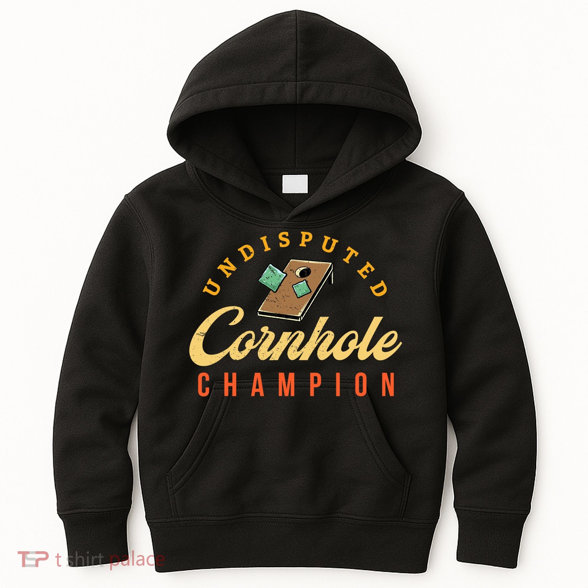 Tournament Win Cornhole Champion Corn Hole Champ Toss Game Kids Hoodie