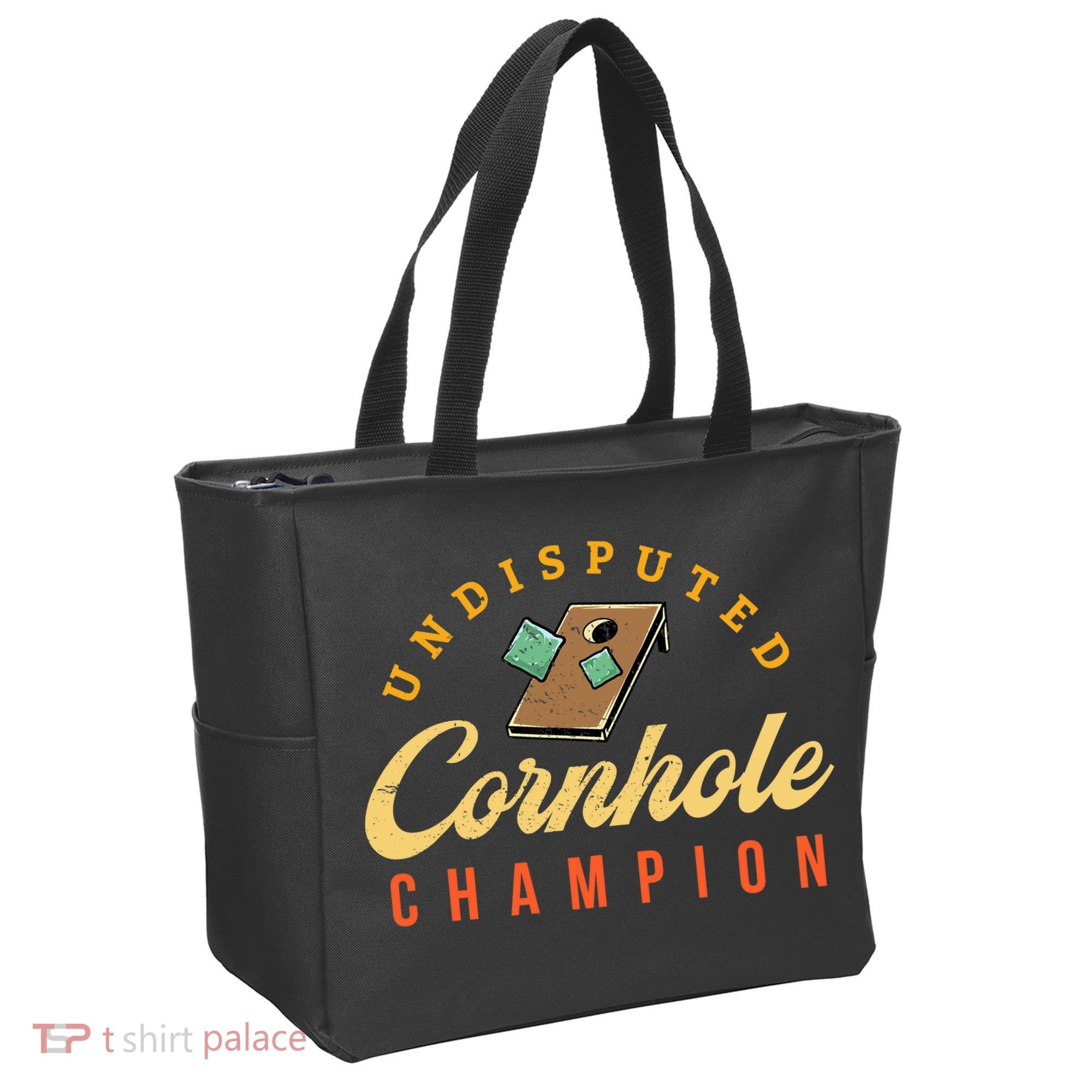 Tournament Win Cornhole Champion Corn Hole Champ Toss Game Tote Bag