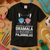Together We Can End The Dramala And The Trauma And Go Relax Kids T-Shirt thumb 3