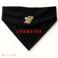 Tournament Win Cornhole Champion Corn Hole Champ USA-Made Doggie Bandana thumb 0