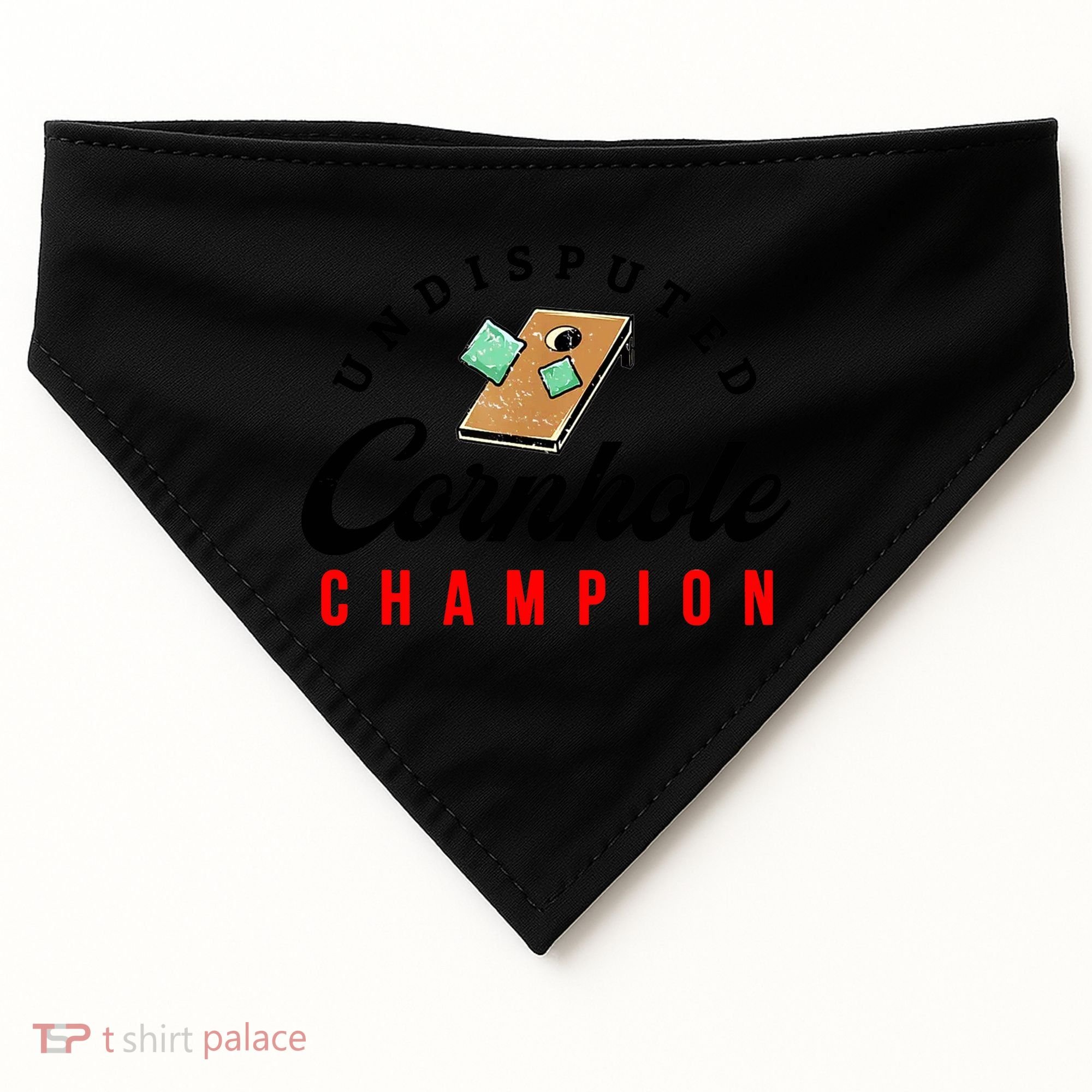 Tournament Win Cornhole Champion Corn Hole Champ USA-Made Doggie Bandana