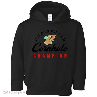 Tournament Win Cornhole Champion Corn Hole Champ Toddler Hoodie