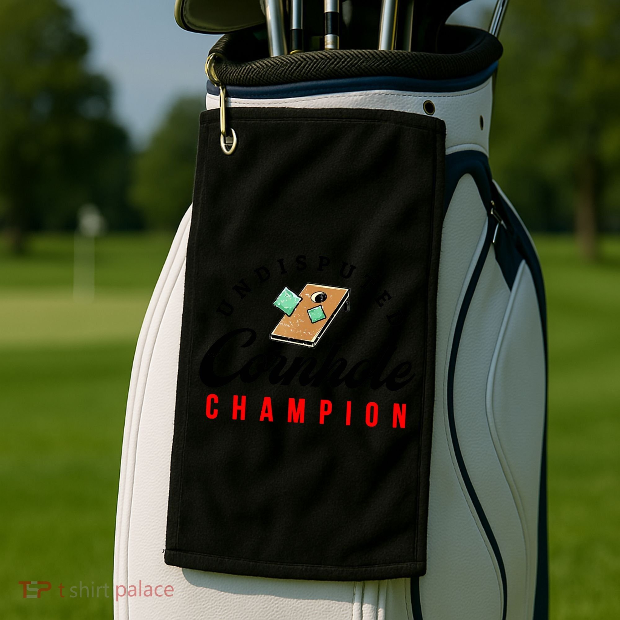 Tournament Win Cornhole Champion Corn Hole Champ Golf Towel