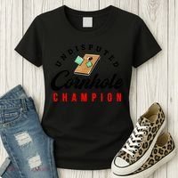 Tournament Win Cornhole Champion Corn Hole Champ Women's T-Shirt thumb 3