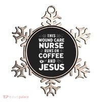 This Wound Care Nurse Runs On Coffee And Jesus Ornament thumb 0