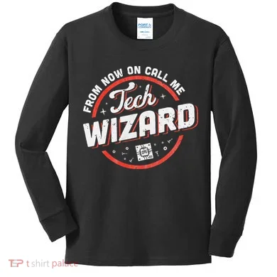 Tech Wizard Computer Repair & It Support Kids Long Sleeve Shirt
