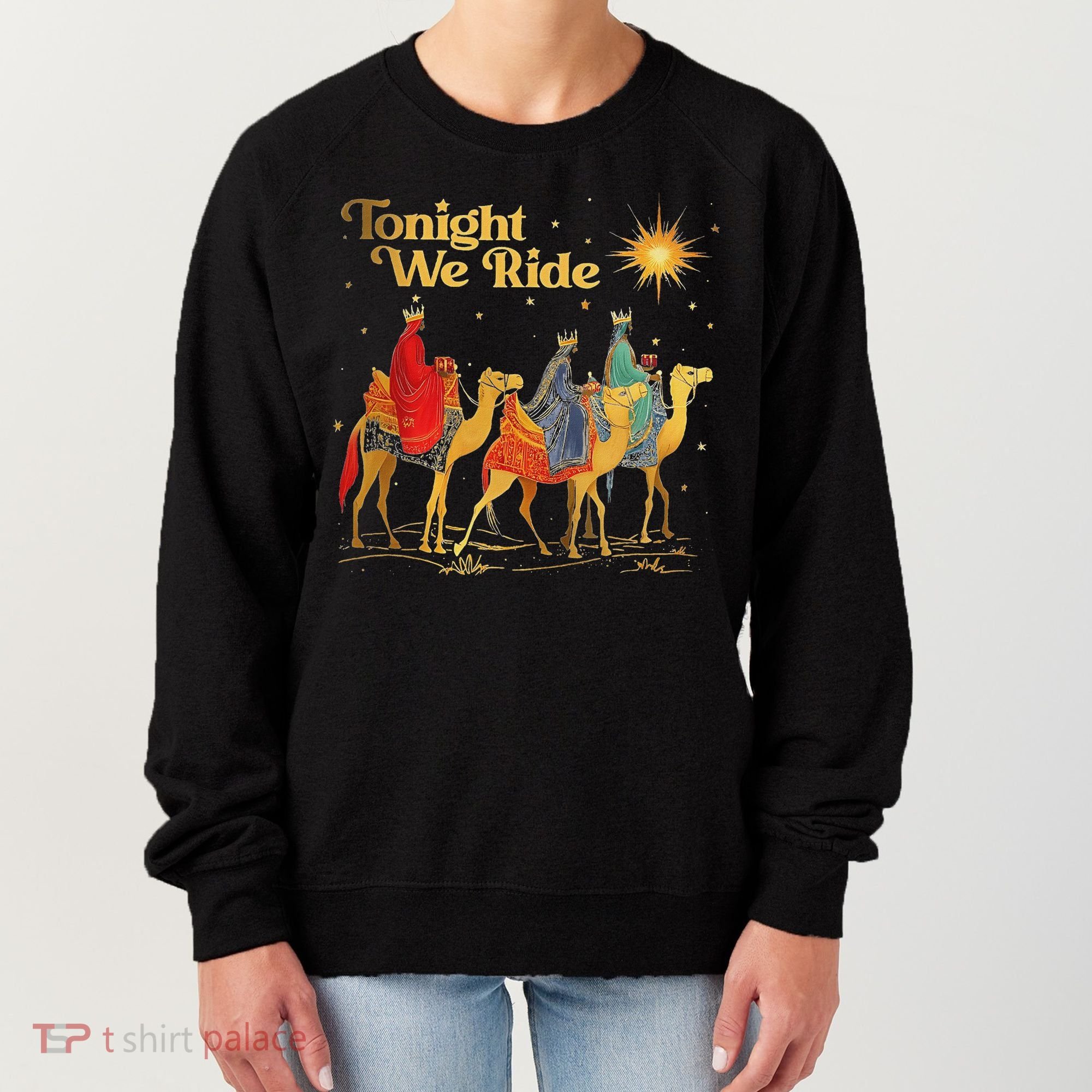 Tonight We Christmas Ride With Camel Ride Christian Women's Sweatshirt