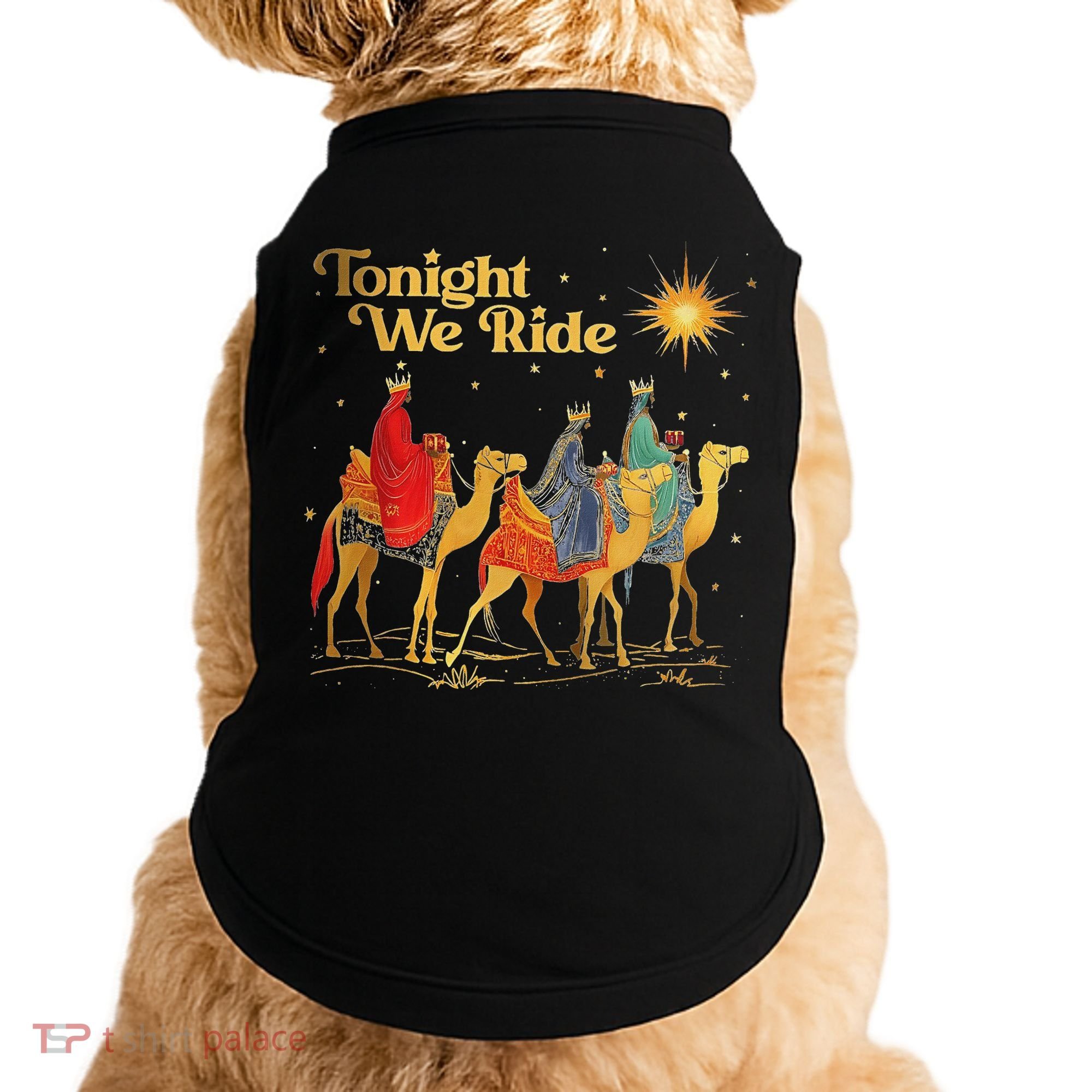 Tonight We Christmas Ride With Camel Ride Christian Doggie Tank