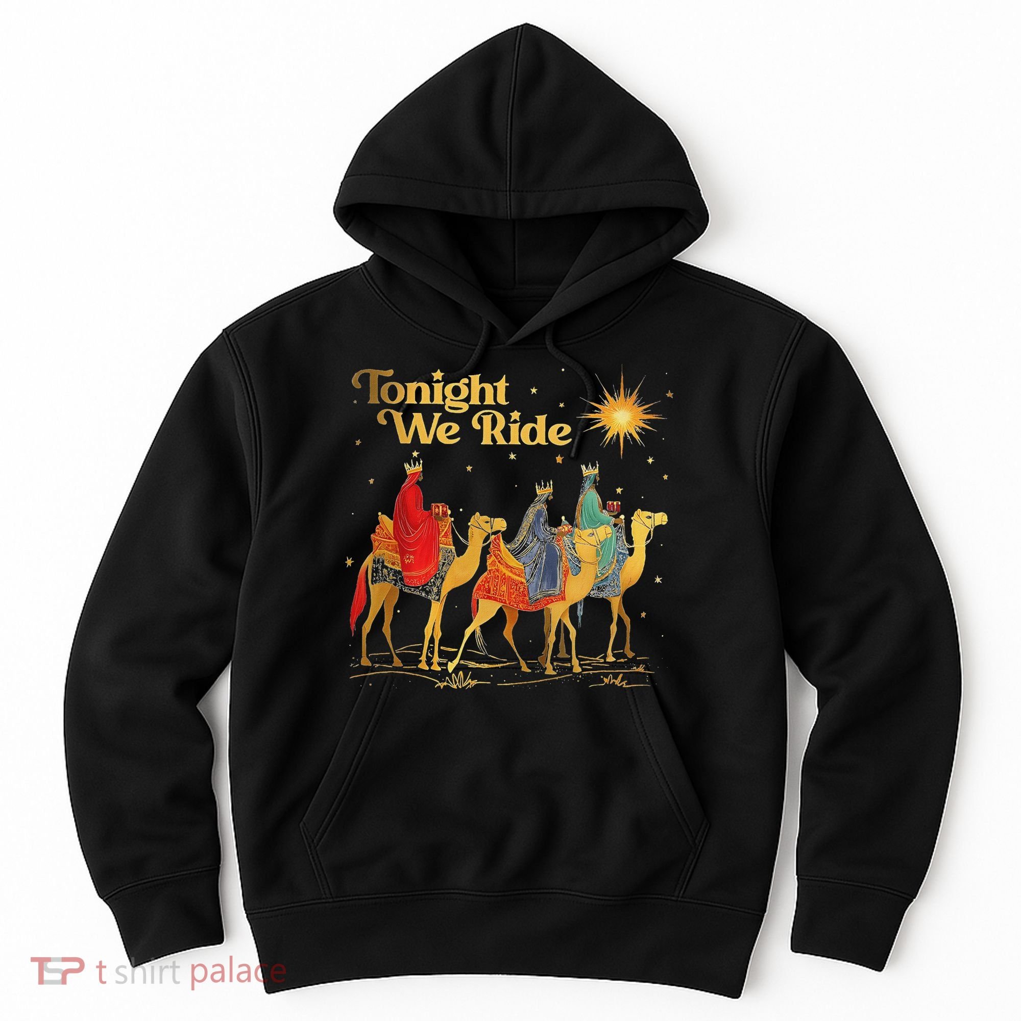 Tonight We Christmas Ride With Camel Ride Christian Hoodie