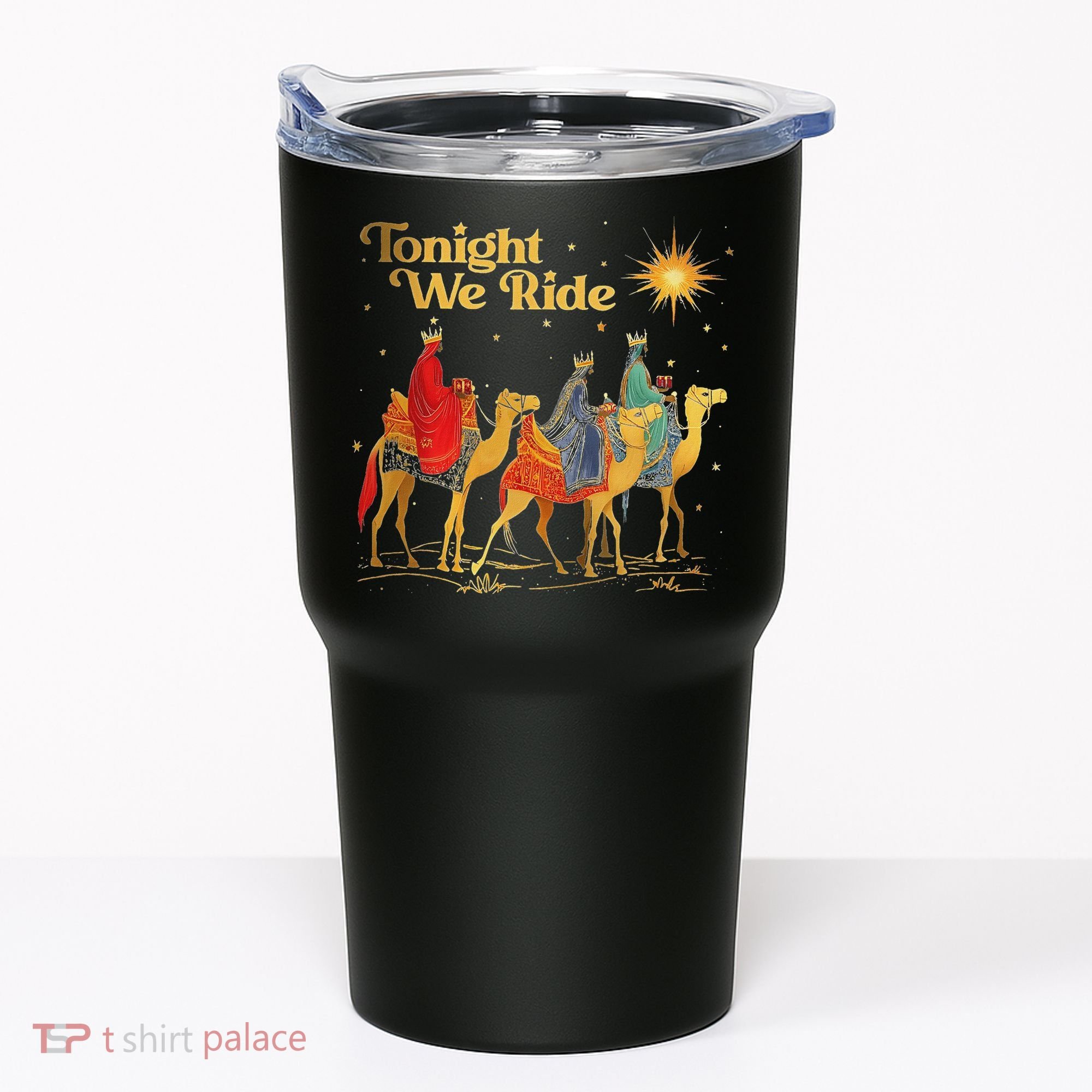 Tonight We Christmas Ride With Camel Ride Christian Tumbler