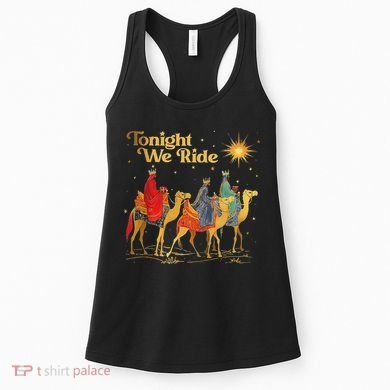 Tonight We Christmas Ride With Camel Ride Christian Women's Tank Top