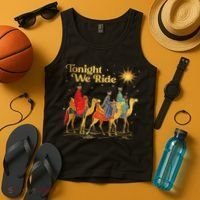 Tonight We Christmas Ride With Camel Ride Christian Tank Top thumb 4
