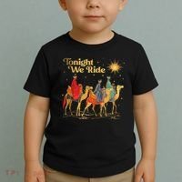 Tonight We Christmas Ride With Camel Ride Christian Toddler T-Shirt thumb 2