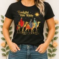 Tonight We Christmas Ride With Camel Ride Christian Women's T-Shirt thumb 2