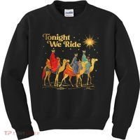 Tonight We Christmas Ride With Camel Ride Christian Kids Sweatshirt thumb 0