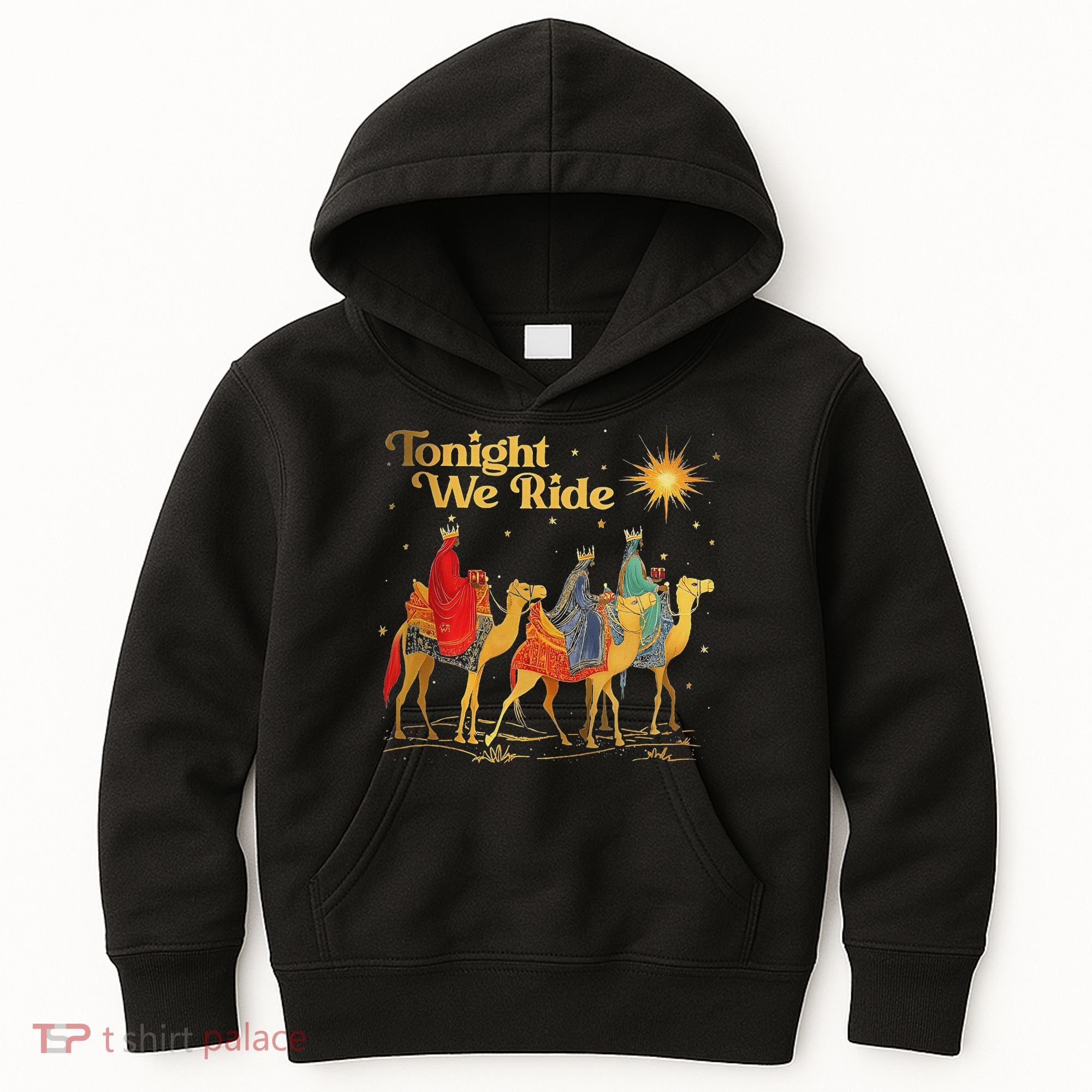 Tonight We Christmas Ride With Camel Ride Christian Kids Hoodie