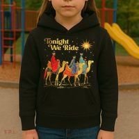 Tonight We Christmas Ride With Camel Ride Christian Kids Hoodie thumb 3