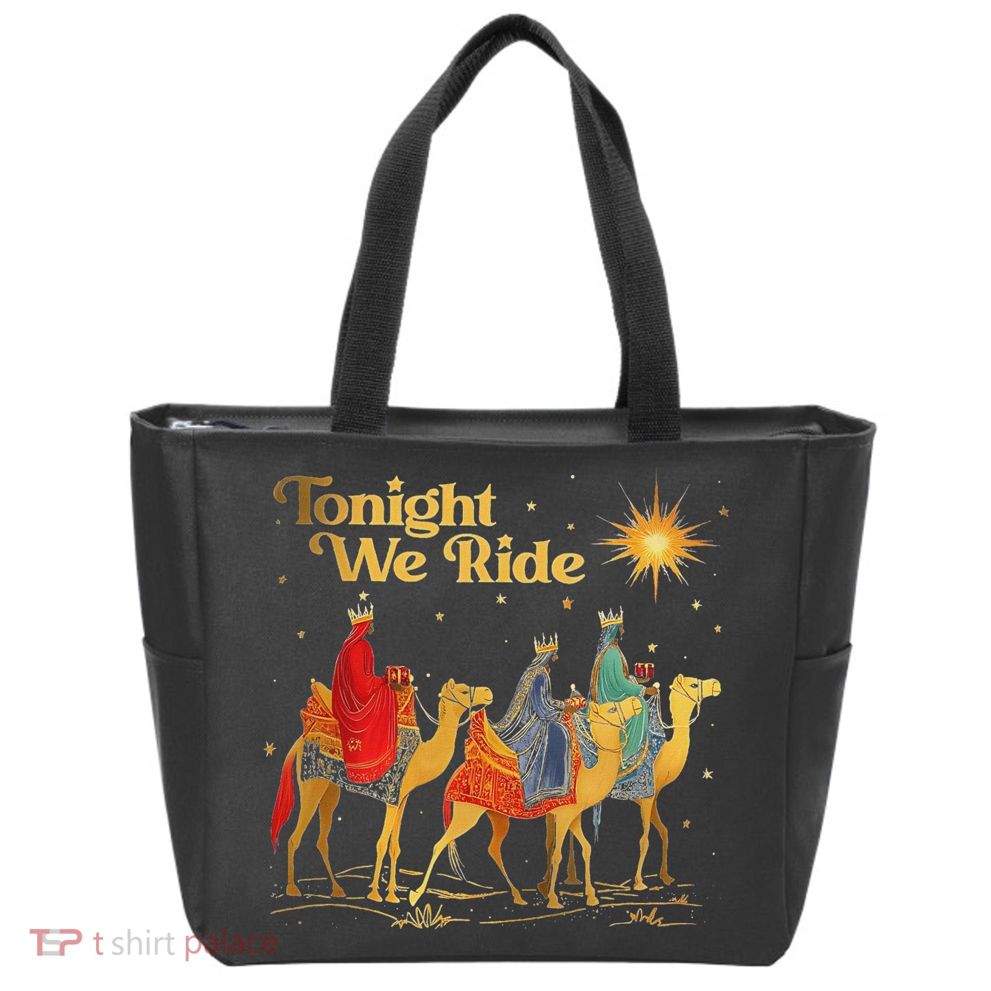Tonight We Christmas Ride With Camel Ride Christian Tote Bag