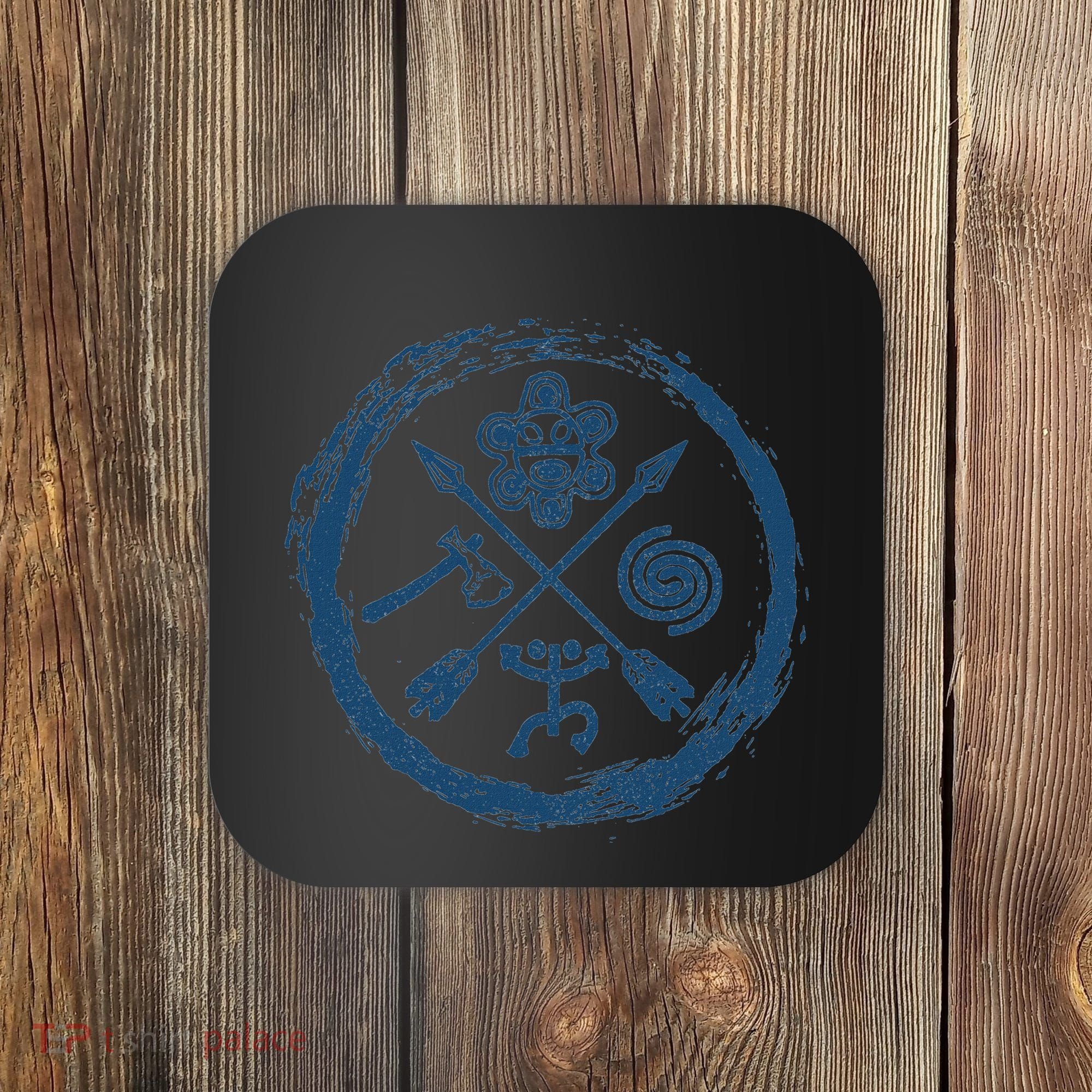 Taino Warrior Coqui Sun Puerto Rico Taina Boricua Boriken Coaster