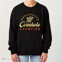 Tournament Win Cornhole Champion Corn Hole Champ Toss Game Women's Sweatshirt thumb 0