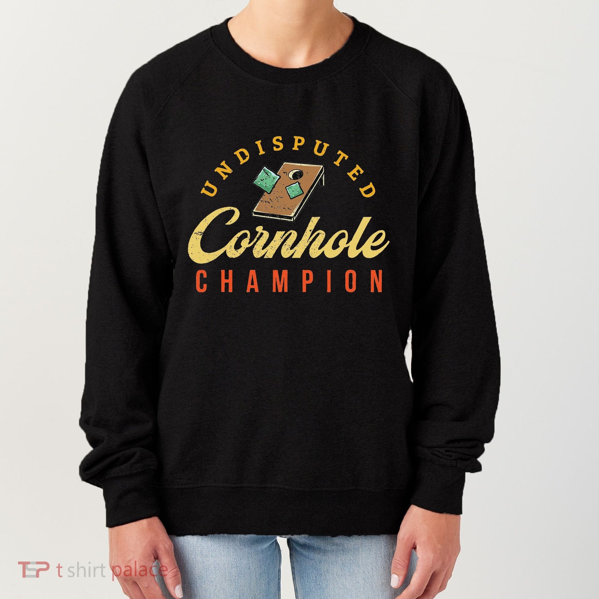 Tournament Win Cornhole Champion Corn Hole Champ Toss Game Women's Sweatshirt