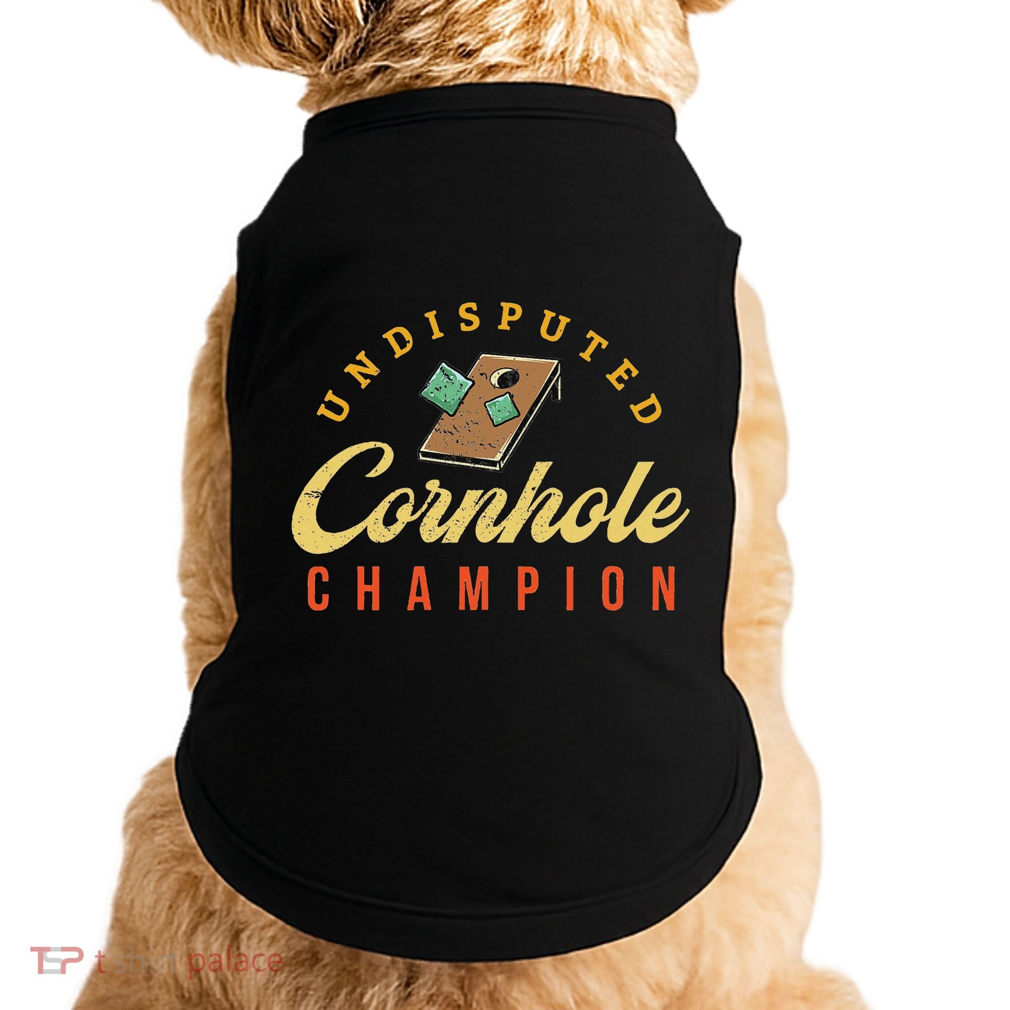 Tournament Win Cornhole Champion Corn Hole Champ Toss Game Doggie Tank