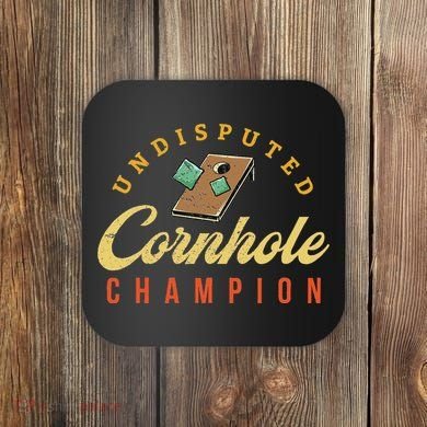Tournament Win Cornhole Champion Corn Hole Champ Toss Game Coaster