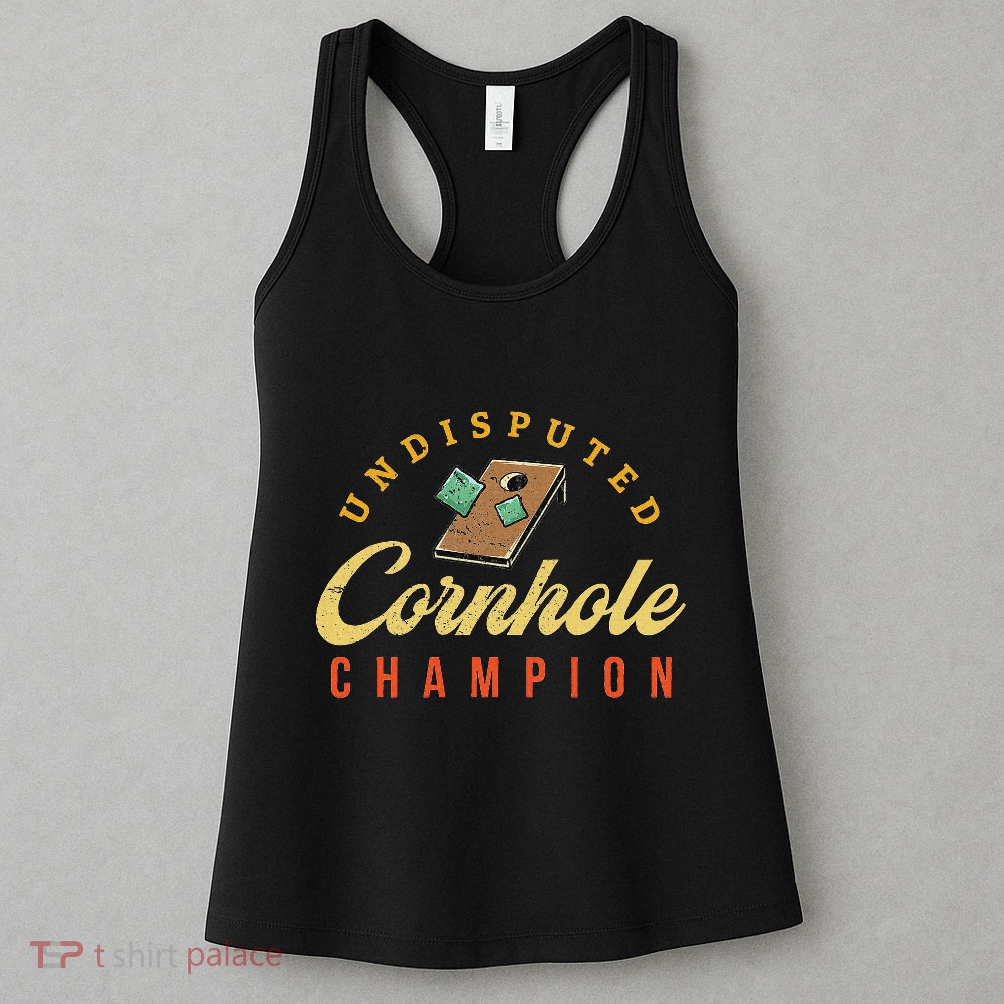 Tournament Win Cornhole Champion Corn Hole Champ Toss Game Women's Tank Top