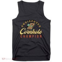 Tournament Win Cornhole Champion Corn Hole Champ Toss Game Tank Top thumb 0