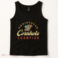 Tournament Win Cornhole Champion Corn Hole Champ Toss Game Tank Top thumb 2