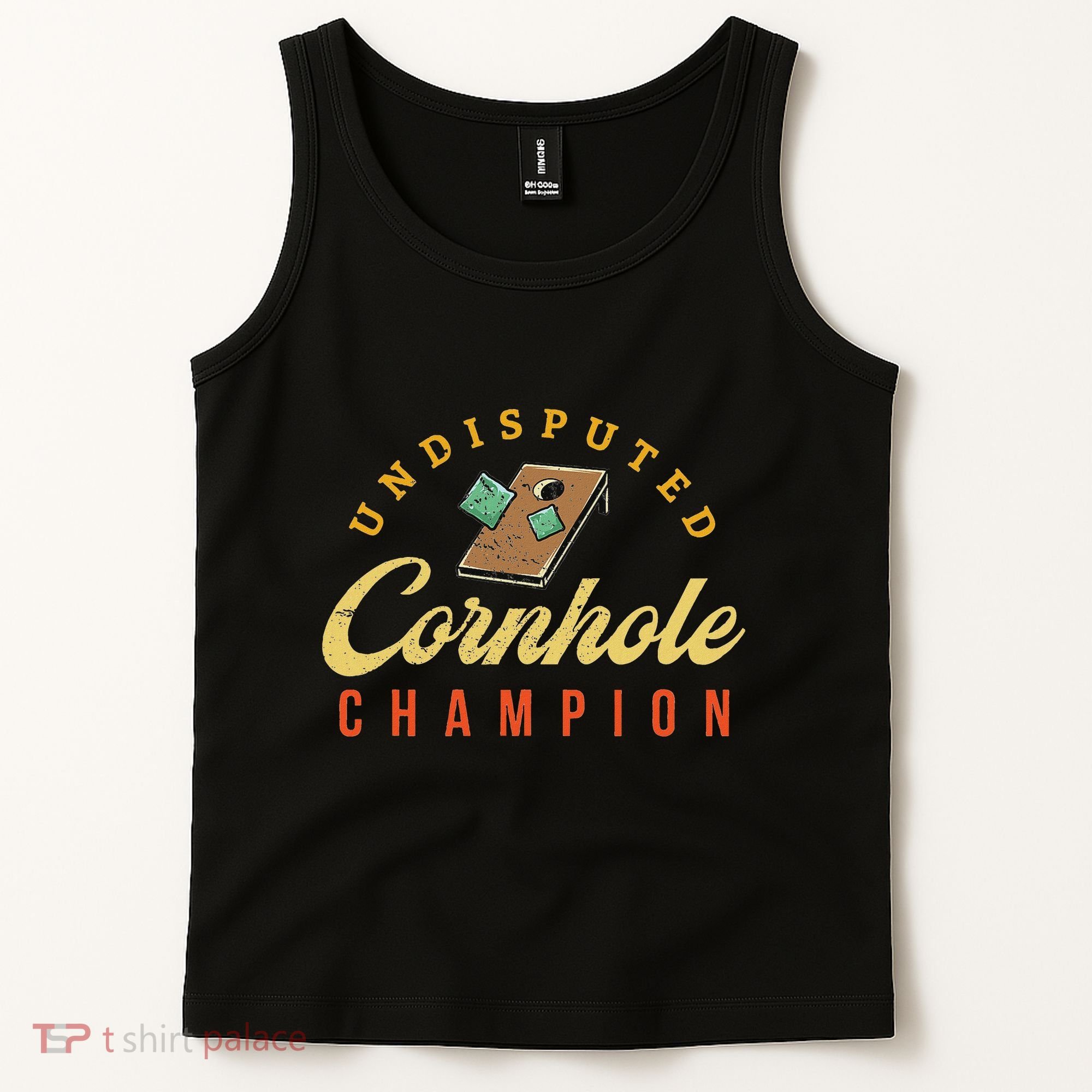 Tournament Win Cornhole Champion Corn Hole Champ Toss Game Tank Top