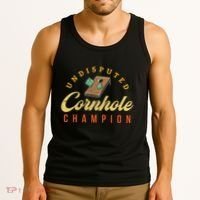 Tournament Win Cornhole Champion Corn Hole Champ Toss Game Tank Top thumb 3